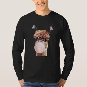 Lama Alpaka Bubble Gum Tier Bauern Leben T-Shirt