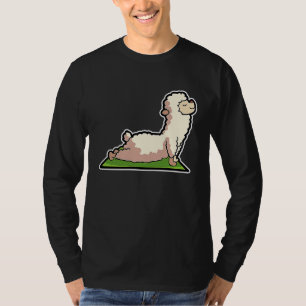 Lama Alpaka Yoga-Übungen Sport Gymnastik Ohmmm Hör T-Shirt