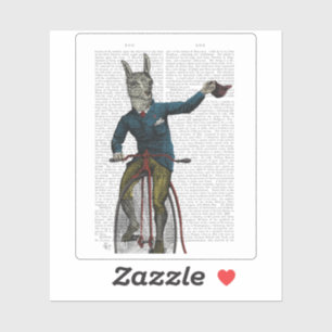 Lama auf dem Bike Aufkleber