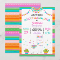 Lama Baby Shower Einladung Ganze Lama Liebe Baby