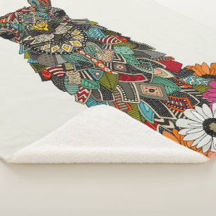 Lama daisy Liebe Kreide Sherpadecke