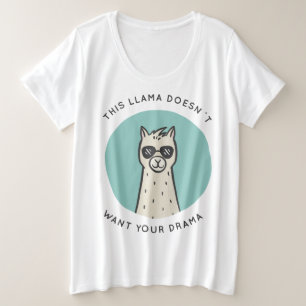 Lama-Drama Große Größe T-Shirt
