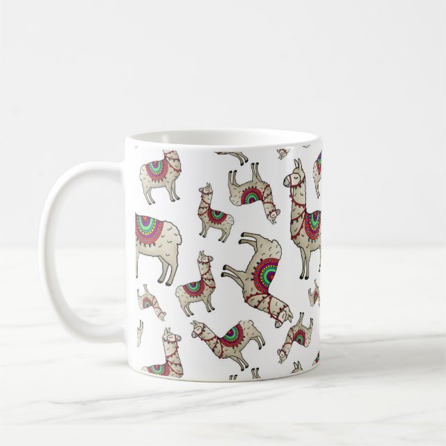 Lama-Druck-Tasse Kaffeetasse (Links)