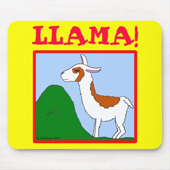 Lama! Entwurf Mousepad (Vorne)