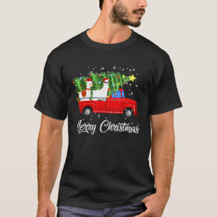 Lama fährt Weihnachtsbaum LKW Lama Weihnachten T-Shirt