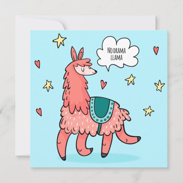Lama Feiertagskarte (Vorderseite)