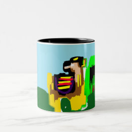 Lama Freude  Zweifarbige Tasse