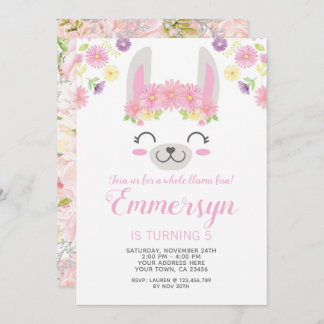 Lama-Geburtstags-Einladung Einladung