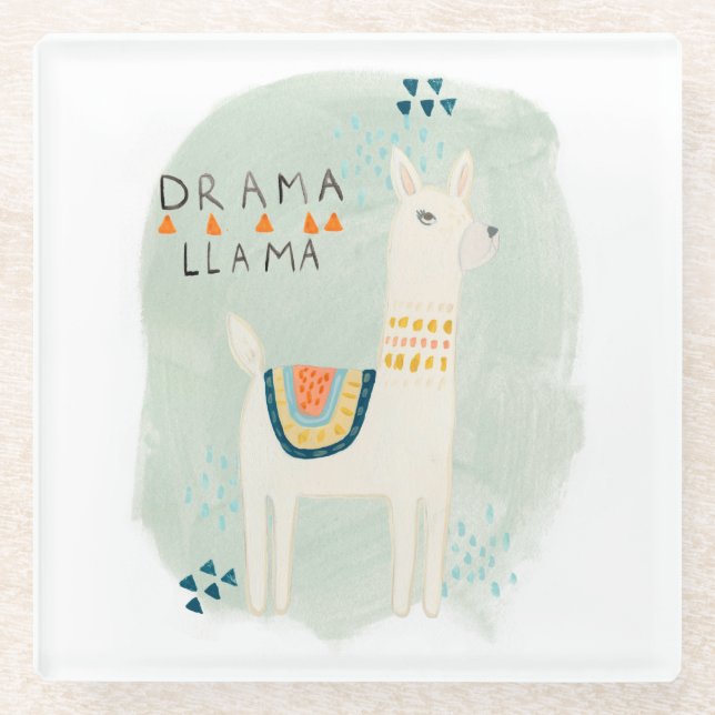 Lama-Gruppe - Drama-Lama Glasuntersetzer (Vorderseite)