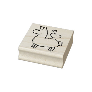 Lama Gummistempel
