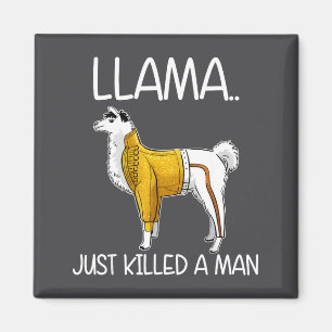 Lama hat gerade einen Mann getötet Lustiger Lama  Magnet