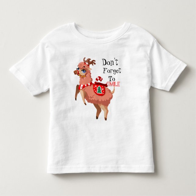 Lama im Weihnachtskind-T - Shirt (Vorderseite)