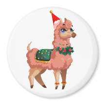 Lama im Weihnachtsmagnet