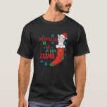 Lama in Christmas Sock Santa Claus T-Shirt<br><div class="desc">Perfektes Design für das Thema Weihnachten, X-Mas. Perfekt als Geschenk zum Geburtstag oder Weihnachten. Auch perfekt als Schlafanzug. Netter Anklang für alle, die das Fest der Liebe mit dem Titel mögen: Lama in Christmas Sock Santa Claus. Das Weihnachtsfest, auch Weihnachten genannt, ist das Fest der Liebe und feiert die Geburt...</div>