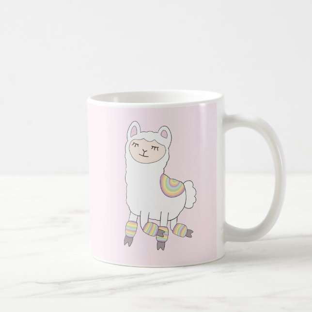 Lama in der Leegwarmers-Tasse Kaffeetasse (Rechts)