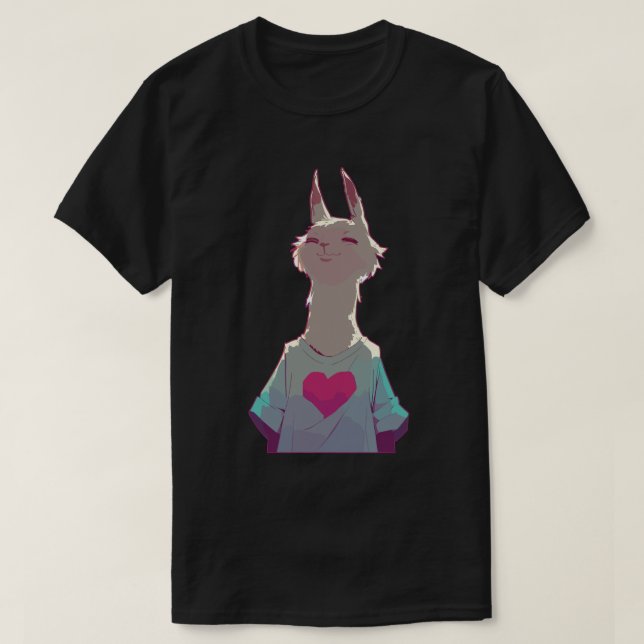 Lama in Liebe T-Shirt (Design vorne)