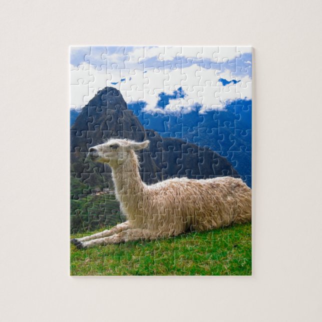Lama in Machu Picchu Puzzle (Vertikal)