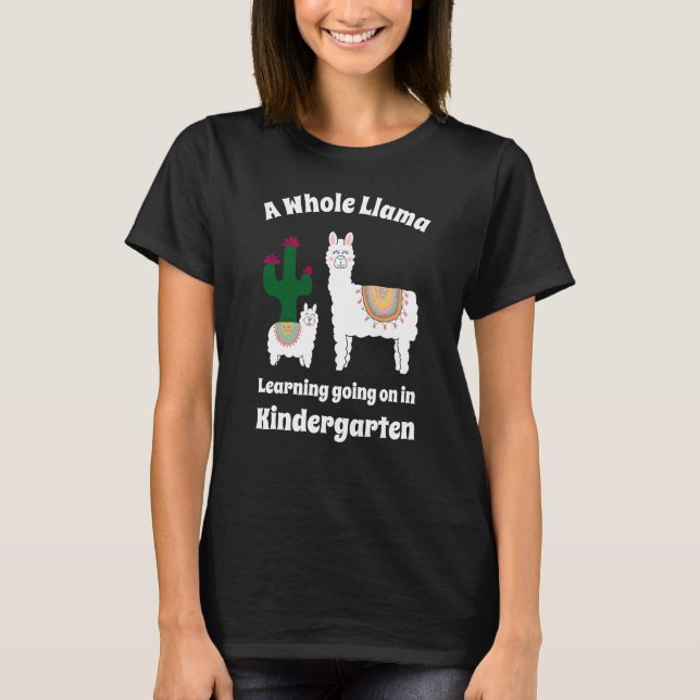 Lama-Kaktus-Kindergarten-Schullehrer-Klassenzimmer T-Shirt (Vorderseite)