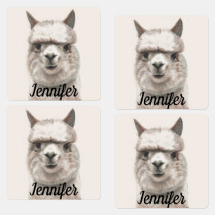 Lama lächelt Kleine Mädchen Kleidung Labels NAME T Etiketten