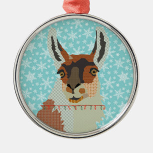 Lama leuchten meiner Leben-Verzierung Silbernes Ornament