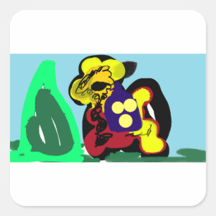 Lama Liebe  Quadratischer Aufkleber