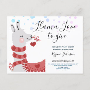 Lama Liebe Valentine Baby Shower Girl Einladungspostkarte