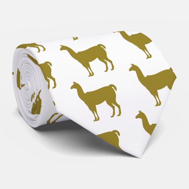 Lama Llamasn Bauernhof Krawatte (Gerollt)