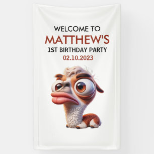Lama lustige Karikaturen mexikanisch 1. Geburtstag Banner