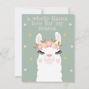 Lama Mama Feiertagskarte