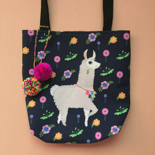 Lama mit Blume