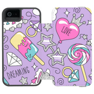 Lama-Muster 1 Incipio Watson™ iPhone 5 Geldbörsen Hülle