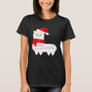 Lama Niedlich Santa Alpaca Weihnachtsfest T-Shirt