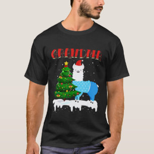 Lama Oma Santa Hut Xmas Pyjama Familie passend T-Shirt