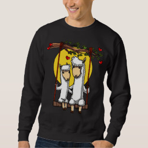 Lama-Paar-Alpaka-süße Tiere Sweatshirt