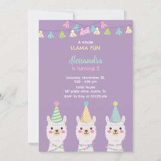 Lama-Party Einladung