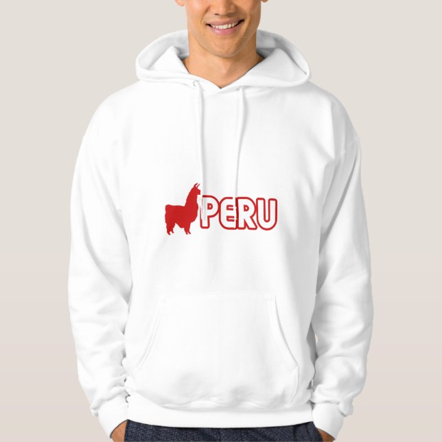 Lama-Peru-Jacke Hoodie (Vorderseite)