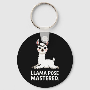 Lama-Pose gemeistert Süße Yoga-Lama-Kunst _1 Schlüsselanhänger
