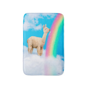 Lama-Regenbogen Badematte