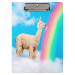 Lama-Regenbogen Klemmbrett