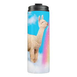 Lama-Regenbogen Thermosbecher