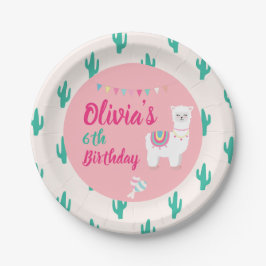 Lama-rosa Pappteller