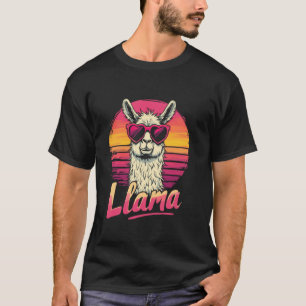 Lama-Sonnenuntergang T-Shirt