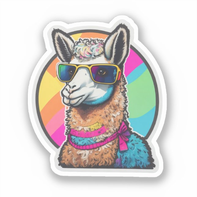 Lama Sticker, schöne klassische Sticker (Vorderseite)