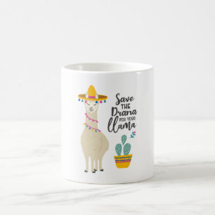 Lama-Tasse "retten das Drama für Ihr Lama" Kaffeetasse