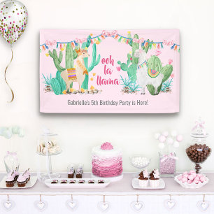 Lama-u. Kaktus-Mädchen-kundenspezifisches Banner