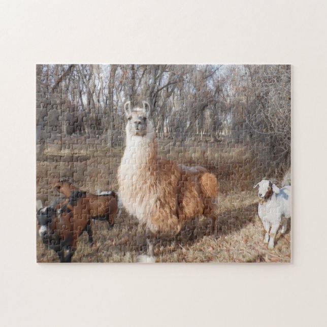 Lama und Ziegen Puzzle (Horizontal)
