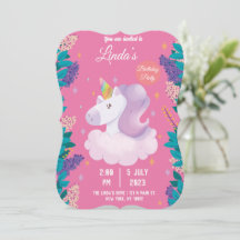Lama unicorn Birthday Einladung