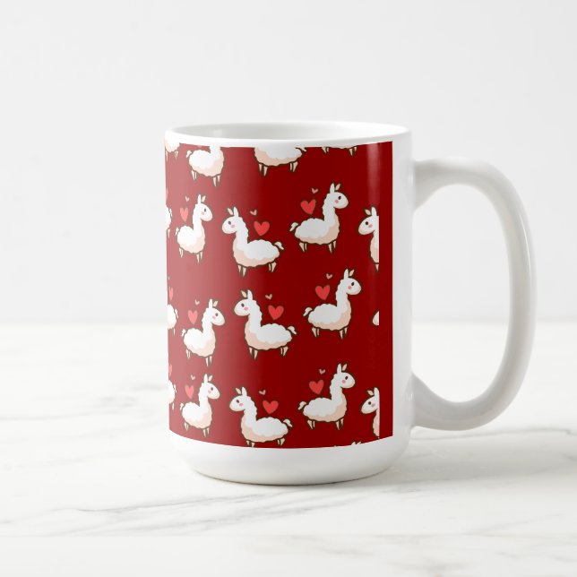 Lama-Verrücktheit Tasse (Rechts)