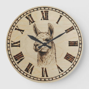 Lama-Wanduhr Große Wanduhr