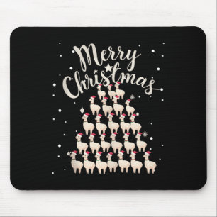 Lama Xmas Tree Llamas Weihnachtsbaum Tank Top1 Mousepad